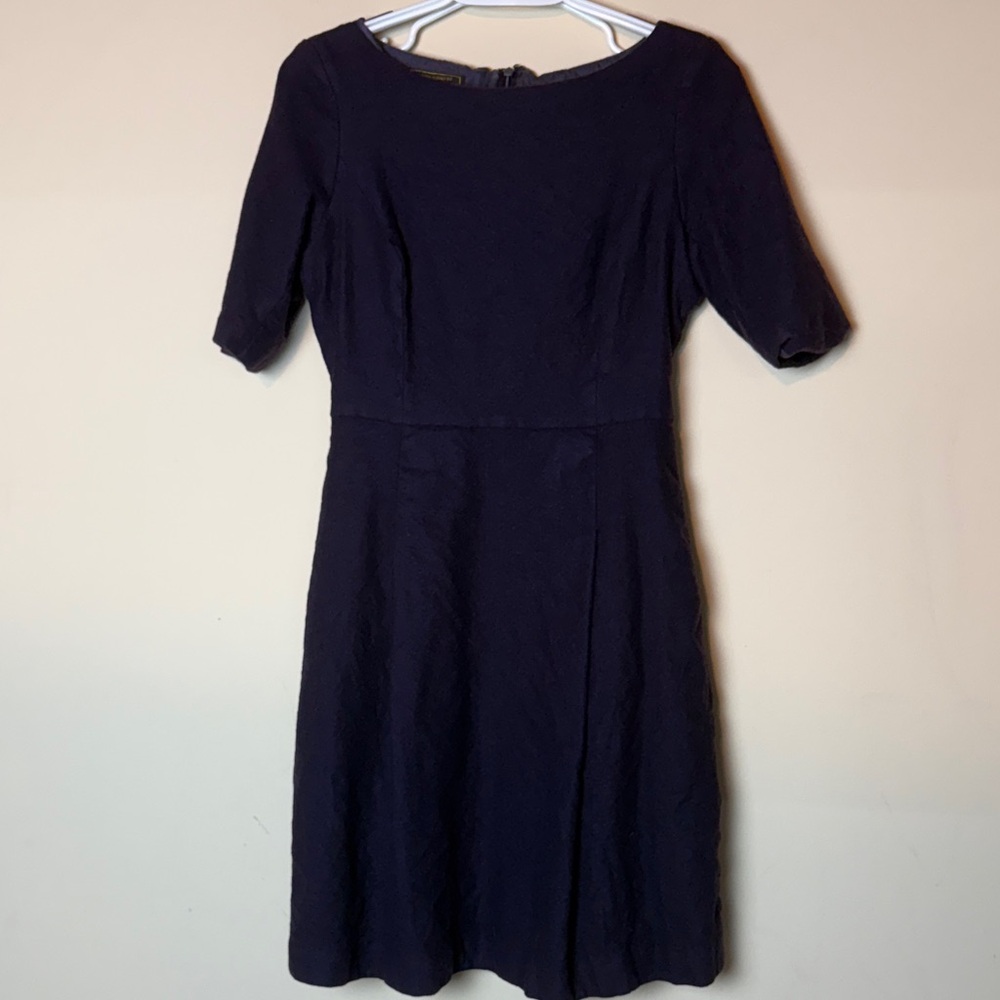 Brooks Brothers Loro Piana eggplant/Navy Blue Women's Dress merino wool size 6